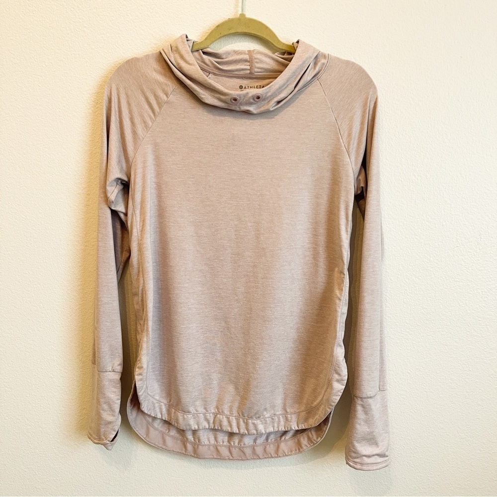 Athleta Hooded Pullover Long Sleeve Top